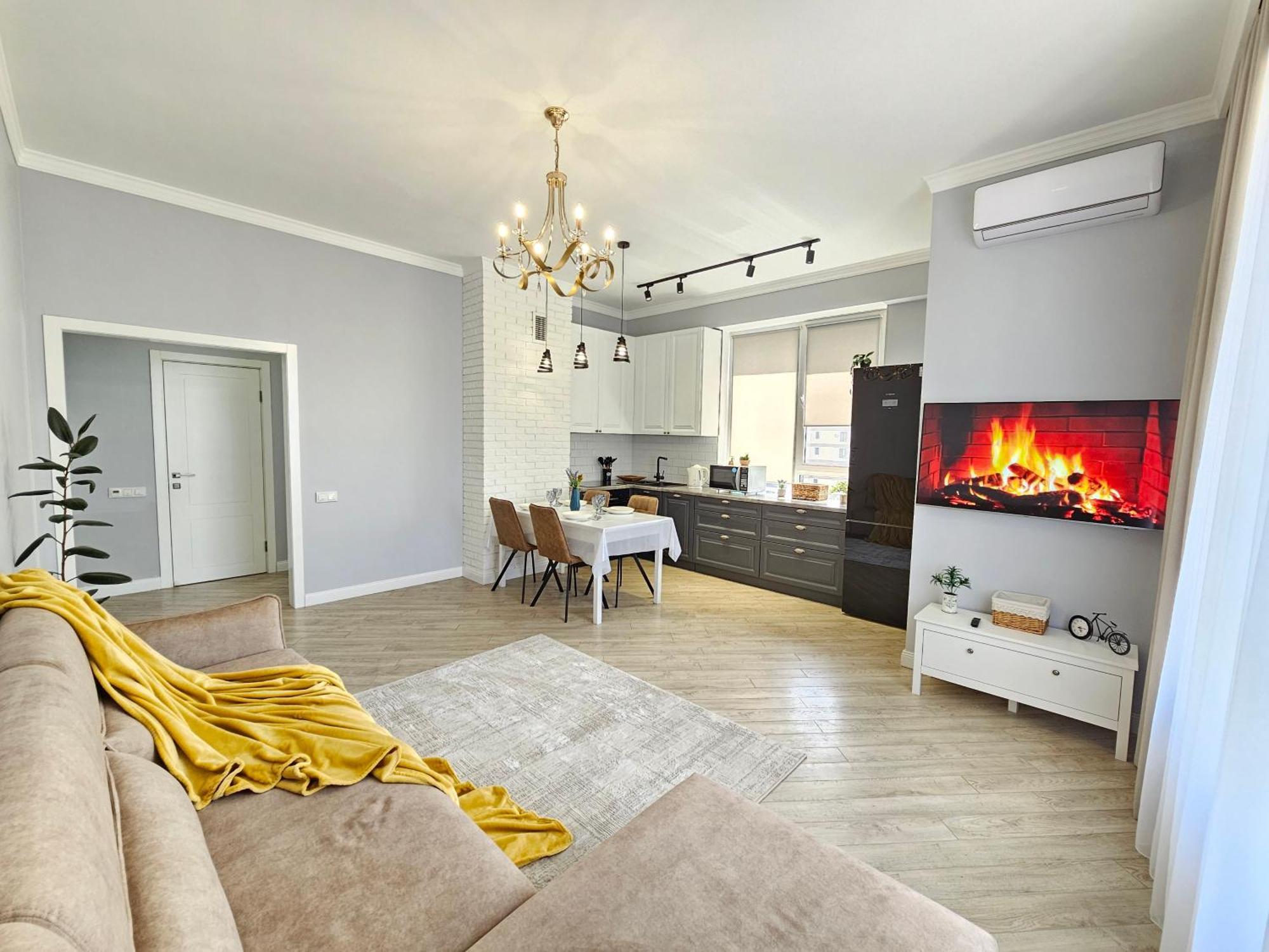 3 Room Gagarin Park Residential Complex Near Mega Shopping Mall Almaty Exterior foto