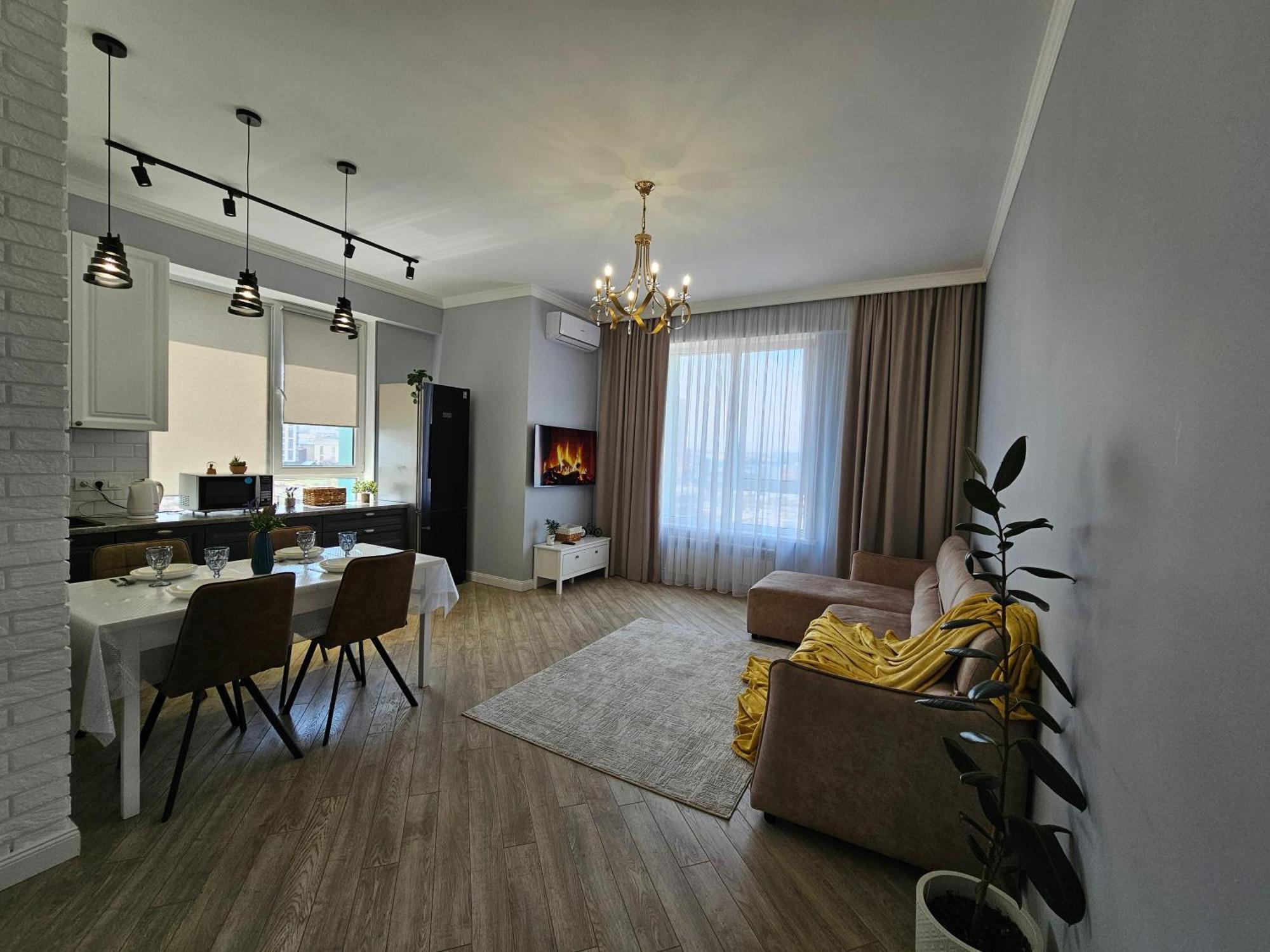 3 Room Gagarin Park Residential Complex Near Mega Shopping Mall Almaty Exterior foto